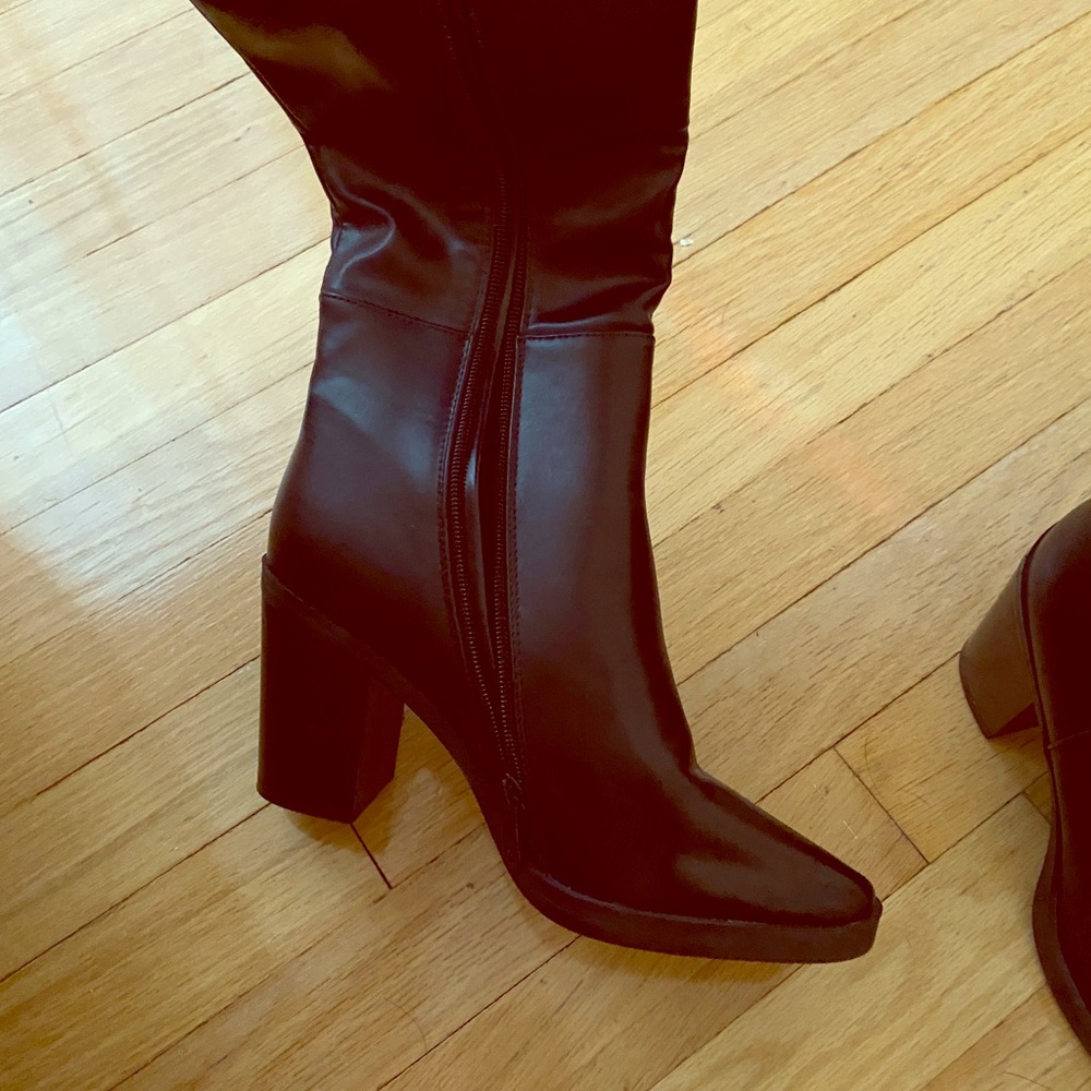 Black Knee High Boots